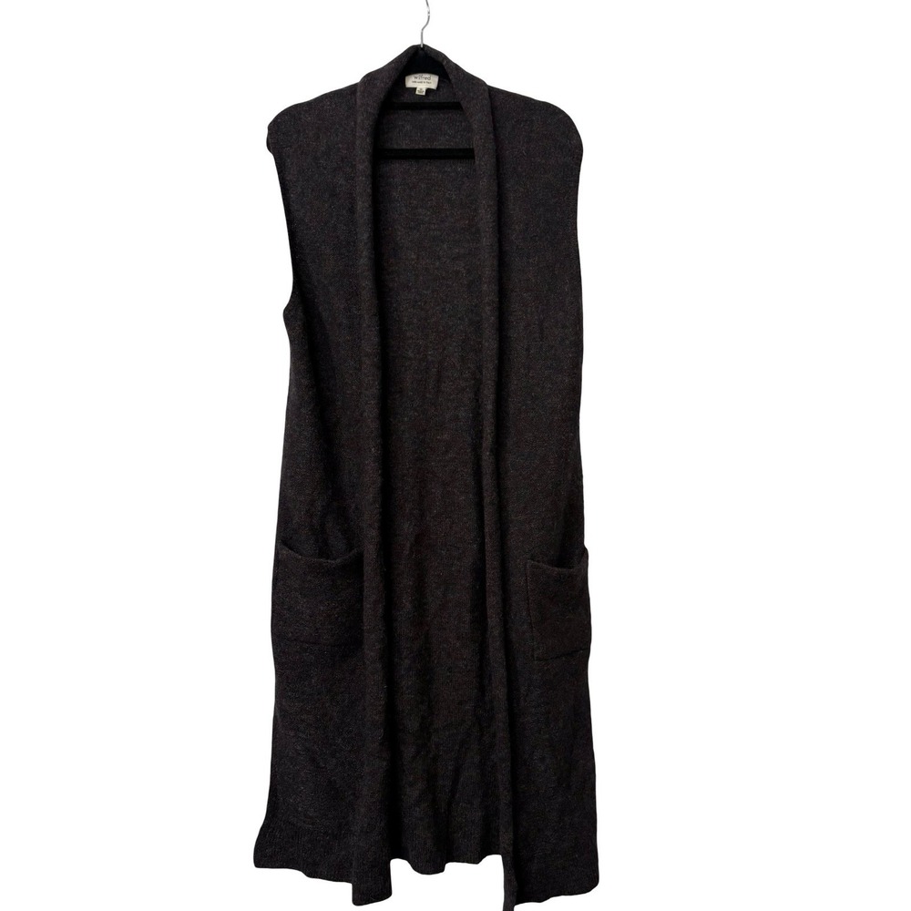 Aritzia Wilfred Colorful Italian Yard Wool Blend Open Long Sleeveles Cardigan XS